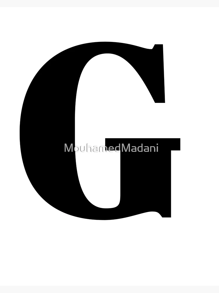 G – Old English Initial White Letter G | Art Board Print