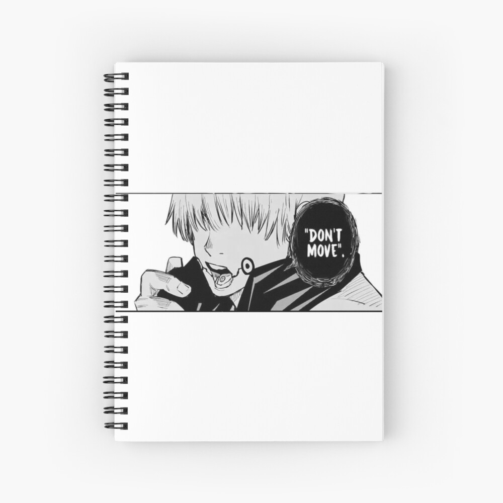 Inumaki Toge Don T Move Manga Panel Spiral Notebook By Yenneyy Redbubble