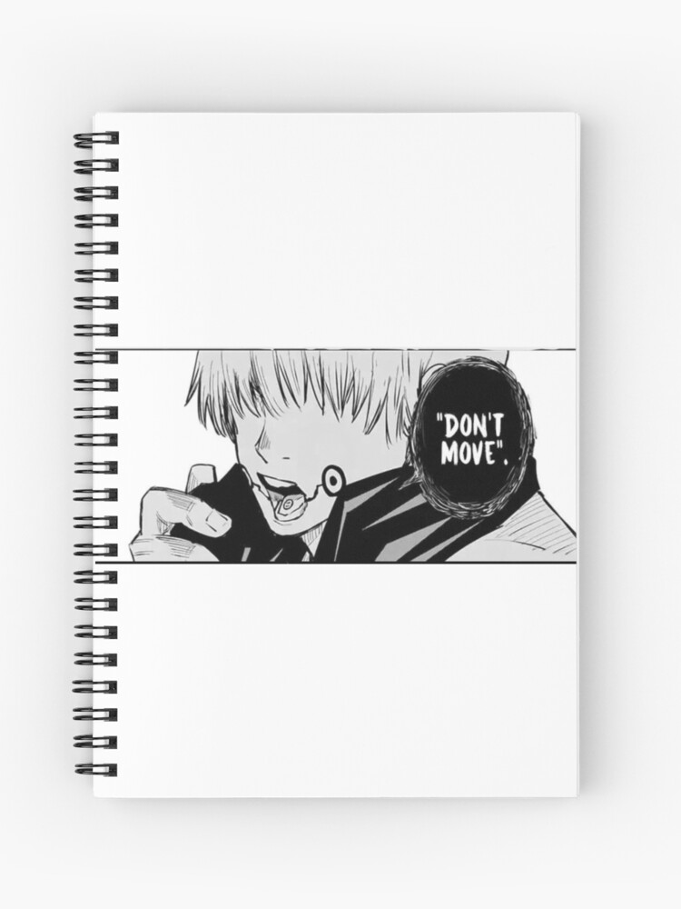 Inumaki Toge Don T Move Manga Panel Spiral Notebook By Yenneyy Redbubble