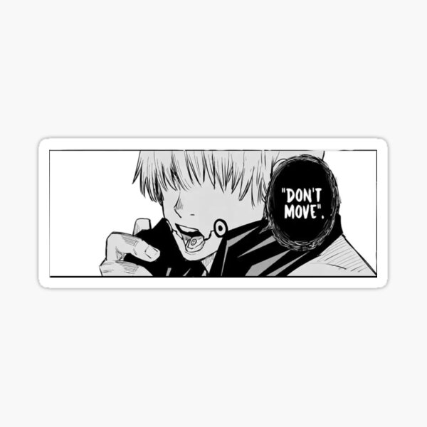 inumaki toge don't move manga panel Sticker