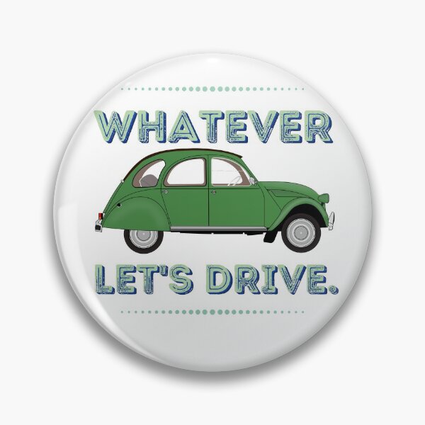 Item preview, WHATEVER, LET'S DRIVE. || OLD VINTAGE GREEN CAR || FOR NEW DRIVER designed and sold by RominaMD.