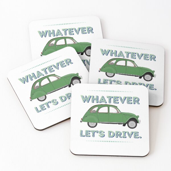 Item preview, WHATEVER, LET'S DRIVE. || OLD VINTAGE GREEN CAR || FOR NEW DRIVER designed and sold by RominaMD.