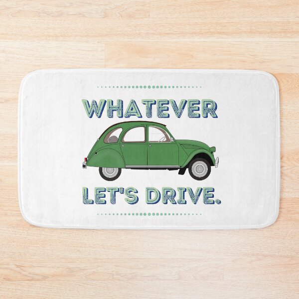 Item preview, WHATEVER, LET'S DRIVE. || OLD VINTAGE GREEN CAR || FOR NEW DRIVER designed and sold by RominaMD.