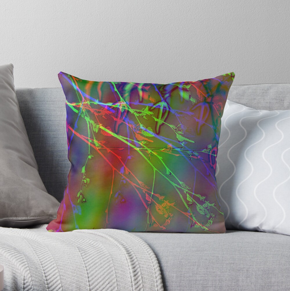 Abstract Tree Branches In Spring Throw Pillow