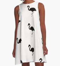 Flamingo A-Linien Kleid