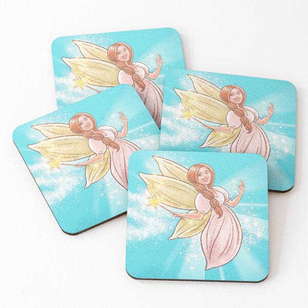 Item preview, Cute Titi Fairy on Blue Background designed and sold by AlinaVuxanovici.