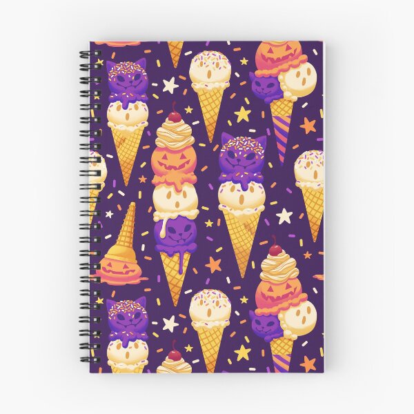 Item preview,  Spooky Ice Cream Friends on Purple designed and sold by Paisley Yazel.