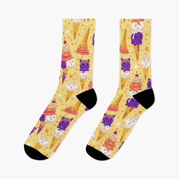 Item preview,  Spooky Ice Cream Friends on Yellow designed and sold by Paisley Yazel.