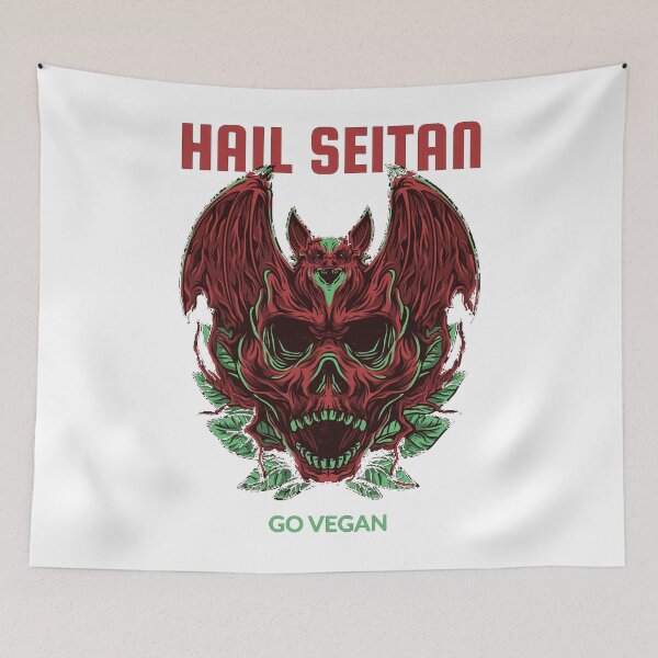 Item preview, Hail Seitan, Go Vegan! designed and sold by carringtonpaula.