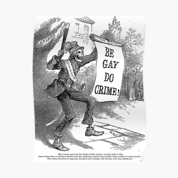 Be Gay Do Crime! Spooky Skeleton Poster