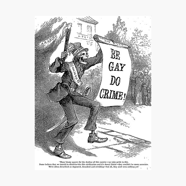 Be Gay Do Crime! Spooky Skeleton Photographic Print