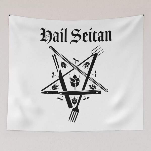 Item preview, Hail Seitan, Go Vegan! designed and sold by kellyanderson28.