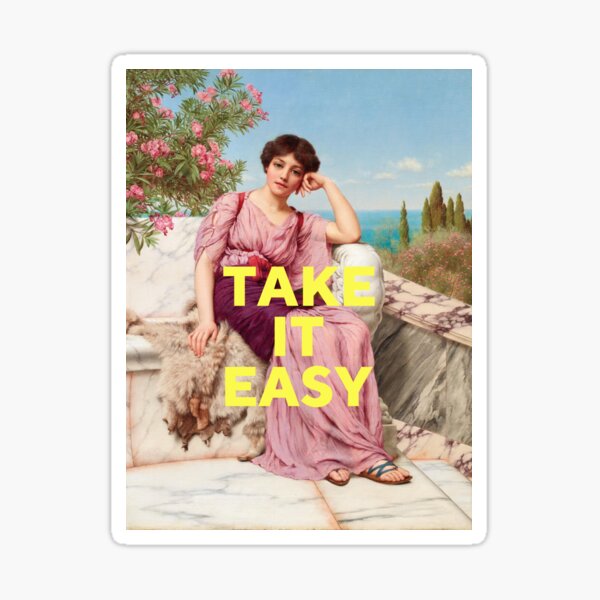 Take it Easy - John William Godward Sticker