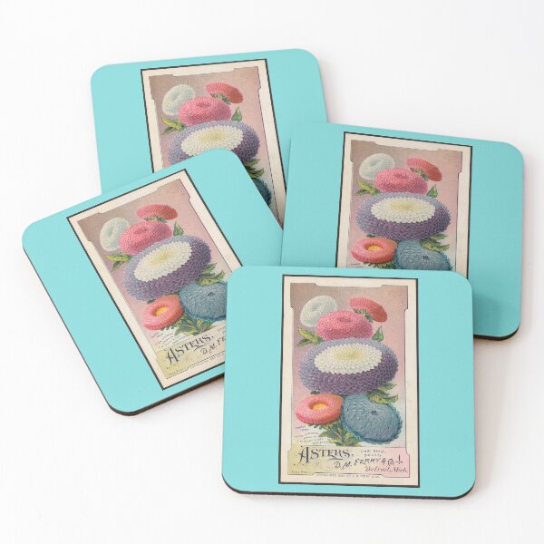 Item preview, Vintage Seed Pack Art Design Floral Art - Asters designed and sold by BeaconMarketing.