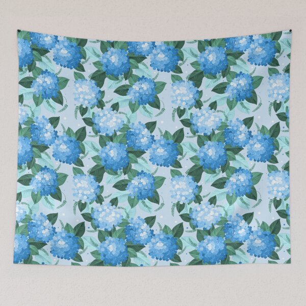 Item preview, Hydrangea Blue pattern designed and sold by Omtatsat.