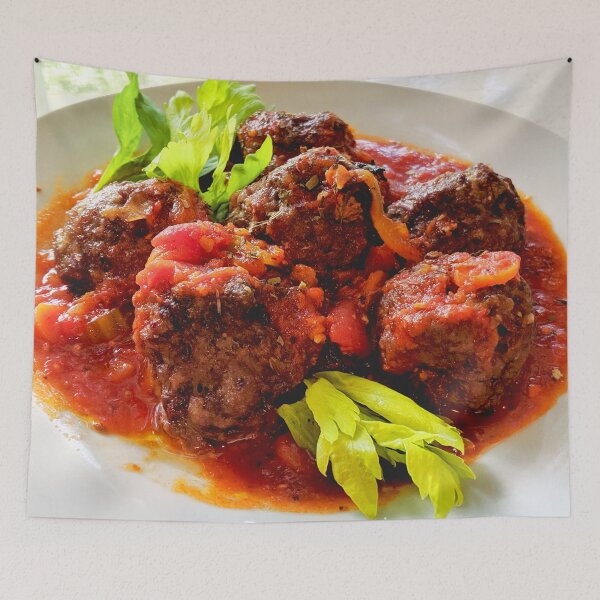 Item preview, Italian Meatballs Tomatoes Kitchen Food Decor designed and sold by Wizardofpizza.