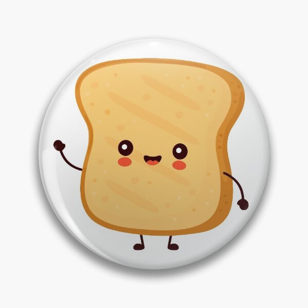 Item preview, Cute happy funny kawaii toast designed and sold by KawaiiFoodArt.