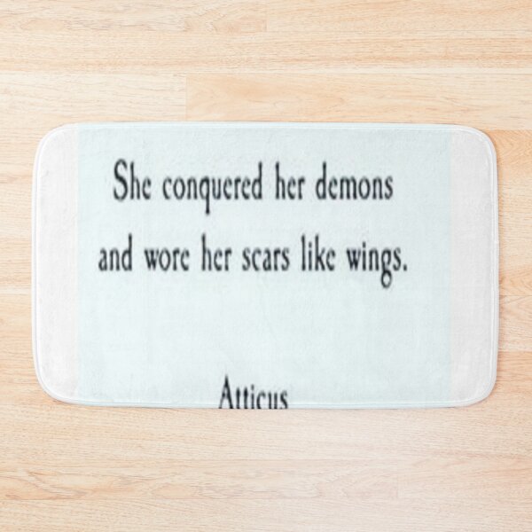 Item preview, she conquered her demons and wore her scars like wings. -quote designed and sold by shopvision.