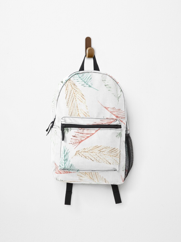 Thumbnail 1 of 3, Backpack, Neon leafy summer pattern designed and sold by creaturespie.