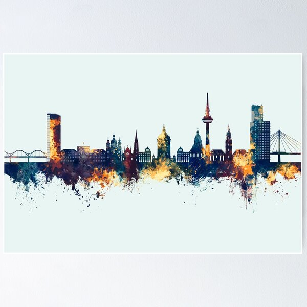 Item preview, Mannheim Germany Skyline designed and sold by ArtPrints.