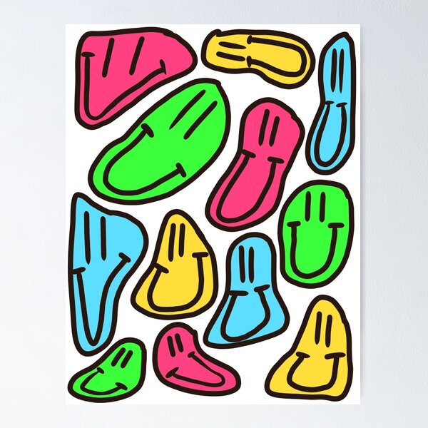 Artikelvorschau, trippy Smiley-Poster entworfen und verkauft von sammyf1118.