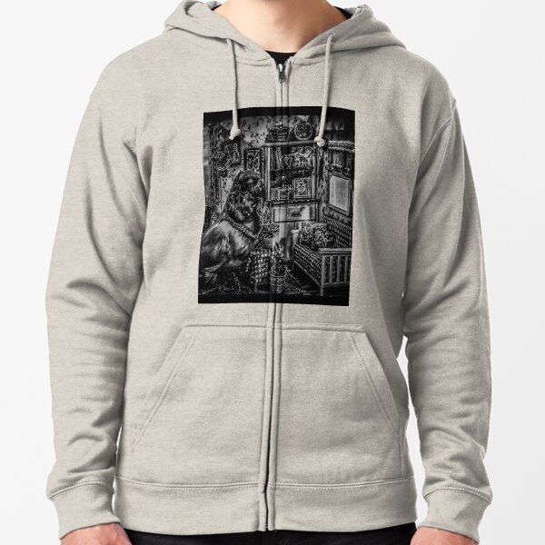 Love Bird Taxidermy Diorama Zipped Hoodie