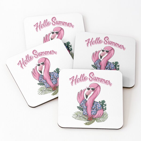 Item preview, Flamingo hello summer designed and sold by sevenforArt.