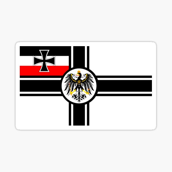 IMPERIAL WAR FLAG GERMANY 1903-1919 GERMAN NAVY FLAG Sticker