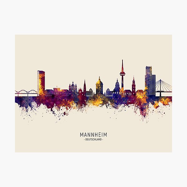 Item preview, Mannheim Germany Skyline designed and sold by MICHAEL TOMPSETT.