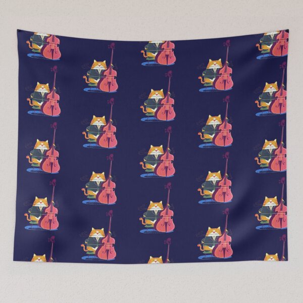 Item preview, Cat cellist designed and sold by LANDofCLE.