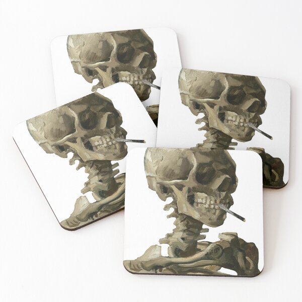 Item preview, Skull of a Skeleton with Burning Cigarette by Vincent van Gogh designed and sold by elinaarbidane.
