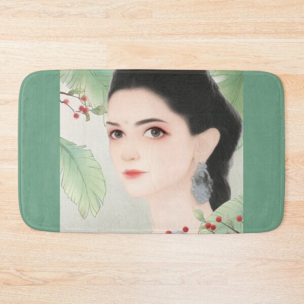 Item preview, Beautiful western woman drawing with a bindi and earrings designed and sold by chicsignzodiac.