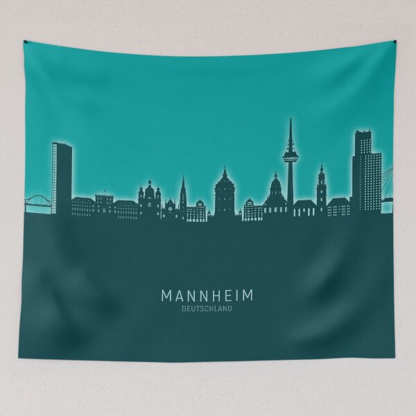 Item preview, Mannheim Germany Skyline designed and sold by ArtPrints.