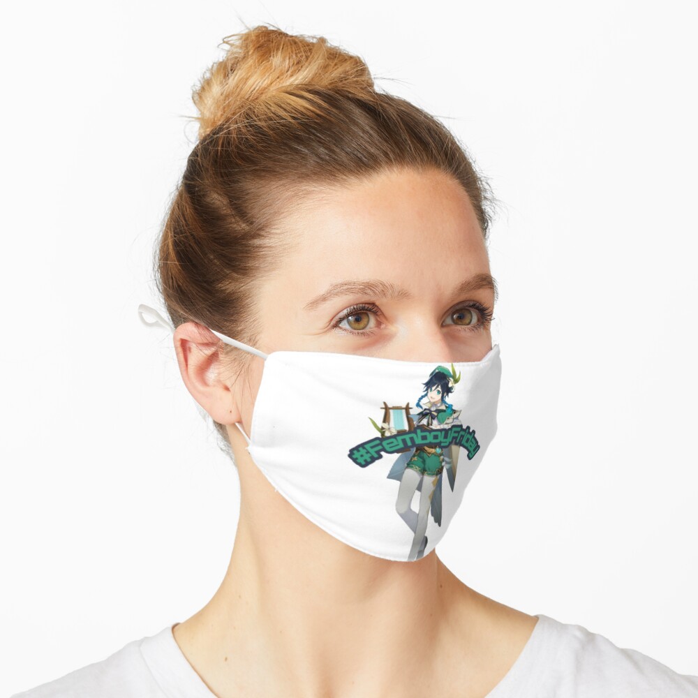 "Genshin impact femboy friday venti" Mask by Magocious | Redbubble