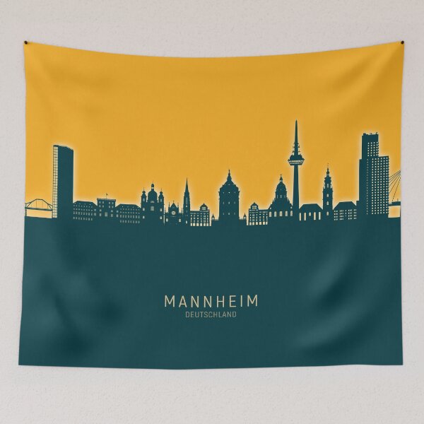 Item preview, Mannheim Germany Skyline designed and sold by ArtPrints.