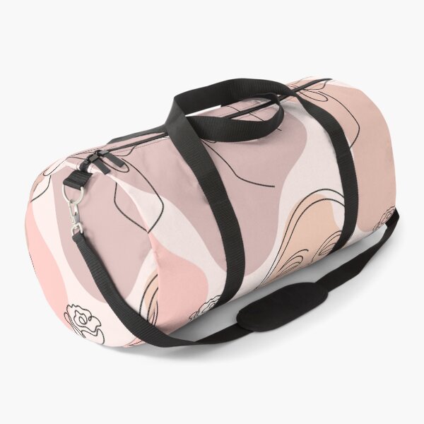 One Line Art Flowers and Woman pattern Duffle Bag