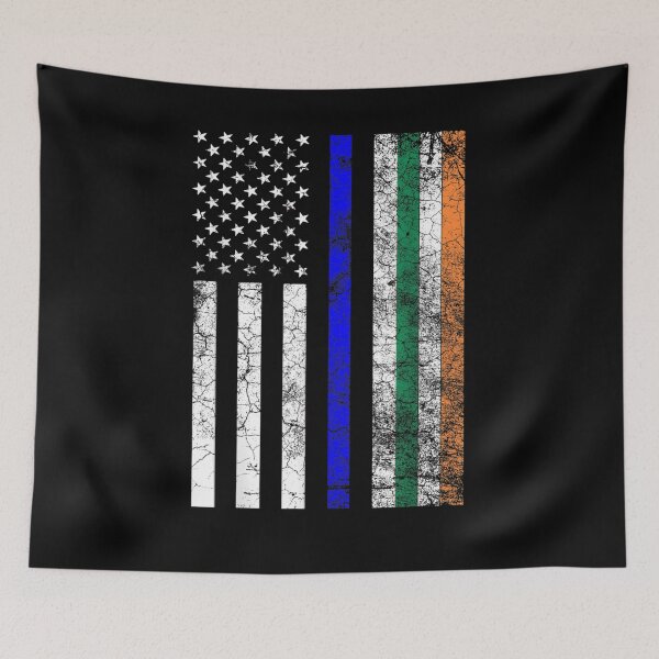 Aperçu de l'œuvre Policier Cop St Patrick's Day Irish American Flag créée et vendue par mylahKristian.