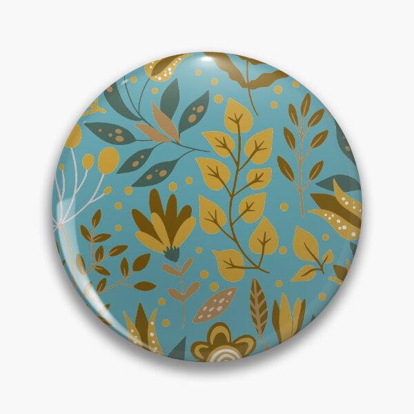 Item preview, Seamless Pattern Floral Teal Background designed and sold by GeeHanz.
