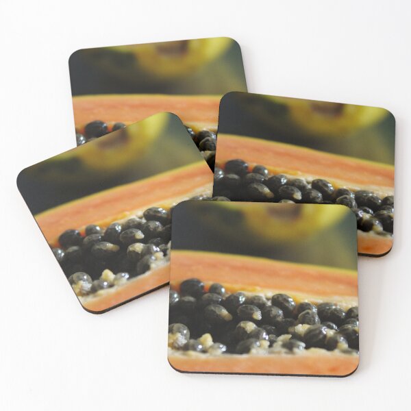 Item preview, Half a papaya fruit with black seeds designed and sold by Mahirov Shop.