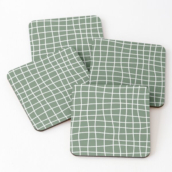 Item preview, Hand Drawn Grid (white/sage green) designed and sold by Design Minds Boutique.