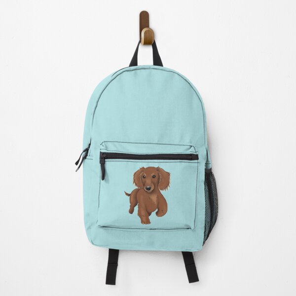 Item preview, Brown, Long-Hair Dachshund walking Illustration | For Doxie lovers | For Wiener dog lovers designed and sold by ElysianCreation.