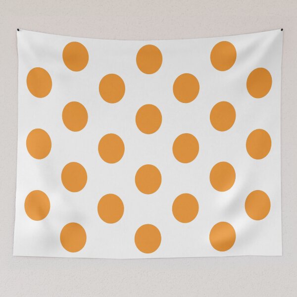 Item preview, Large ORANGE and WHITE and POLKA DOTS designed and sold by RachelMacht.