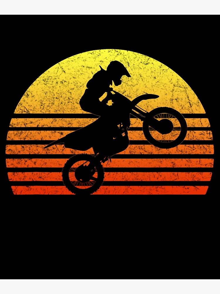 Cool Vintage Motocross Dirt Bike Silhouette T-Shirt Cool Vintage Motocross Dirt Bike Silhouette T-Shirt