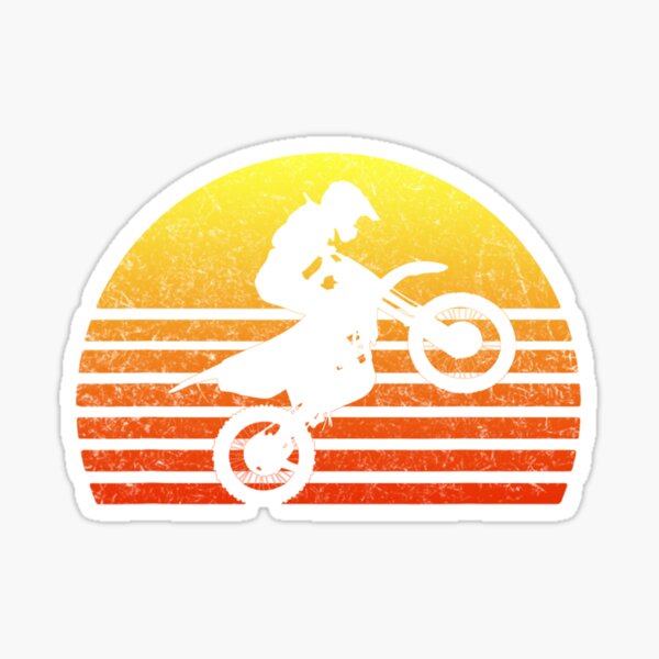 "Vintage Retro Motocross Dirt Bike Off Road Motorcycle Rally" Sticker by DenisJoc Redbubble