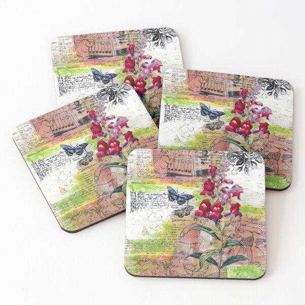 Item preview, Mixed Media Vintage Children Illustration with Flower designed and sold by PencilandBrush.