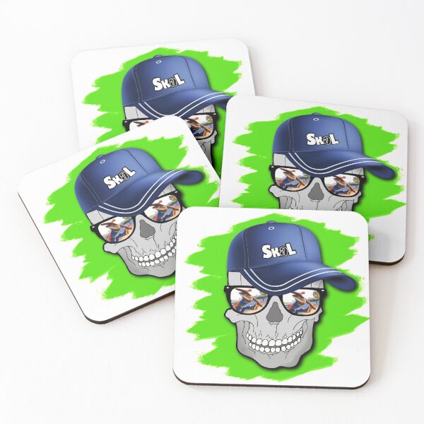 Item preview, Skaterboarding Happy Skull with Cap - The Skel Collection designed and sold by EpicArtVibe.