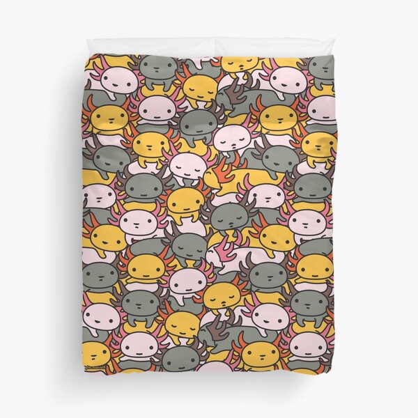 AXOLOTL WAVE Style 2 - We are the CUTEST CREATURE in the Water World Duvet Cover