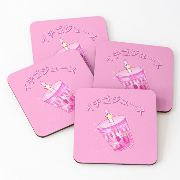 Item preview, Cute japanese aesthetics kawaii strawberry milk shake designed and sold by Musecian.