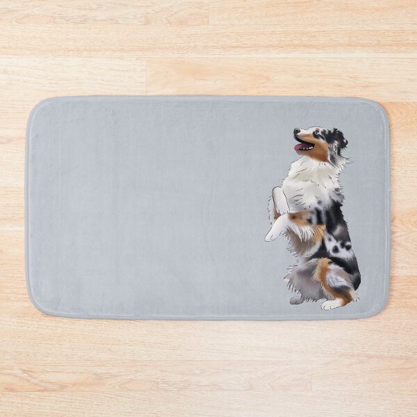 Item preview, Cute Australian Shepherd Blue Merle | Begging Dog | Aussie Drawing designed and sold by ElysianCreation.