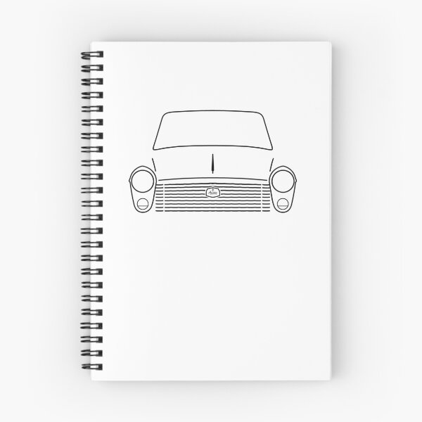 Item preview, Austin A40 classic 1950s-1960s British car black outline graphic designed and sold by soitwouldseem.